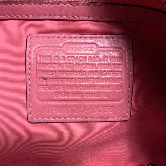 Coach Pink and Tan Shoulder Bag - Picture 3 of 4